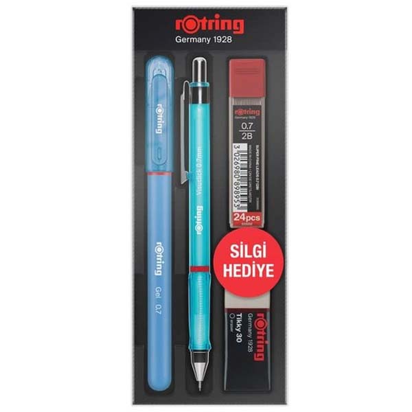 Rotring Okul Seti Visuclick+Jel 0.7 MM Mavi