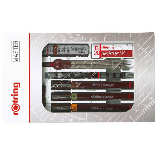 Rotring Rapido Kalemi Isograph Master Set Pergelli 0.2-0.3-0.5 MM S0699430