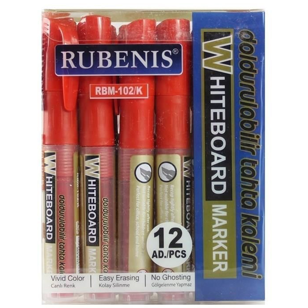 Rubenis Tahta Kalemi Kartuşlu Kırmızı RBM-102/K