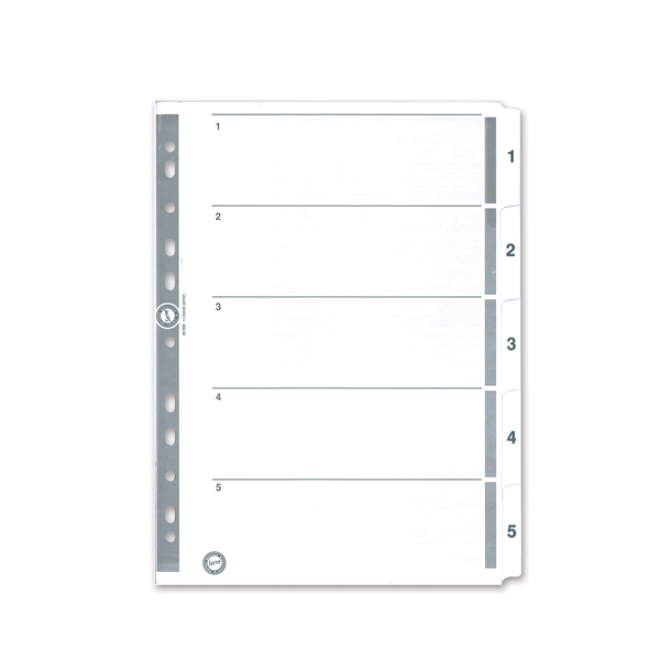 Serve Seperatör 1-5 Rakamlı Kağıt A4 SV5323
