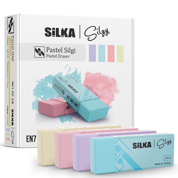 Silka Silgi Pastel 4 Renk 24 LÜ Art.44