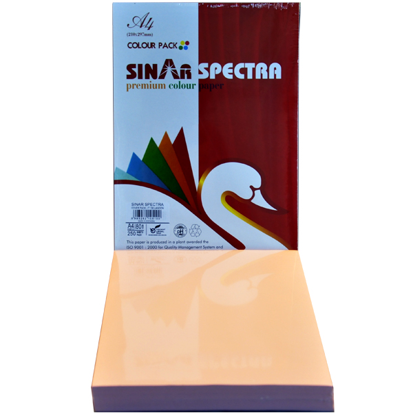 Sınar Renkli Fotokopi Kağıdı 250 Lİ A4 80 GR Açık Pembe Gül (Rose ) 140