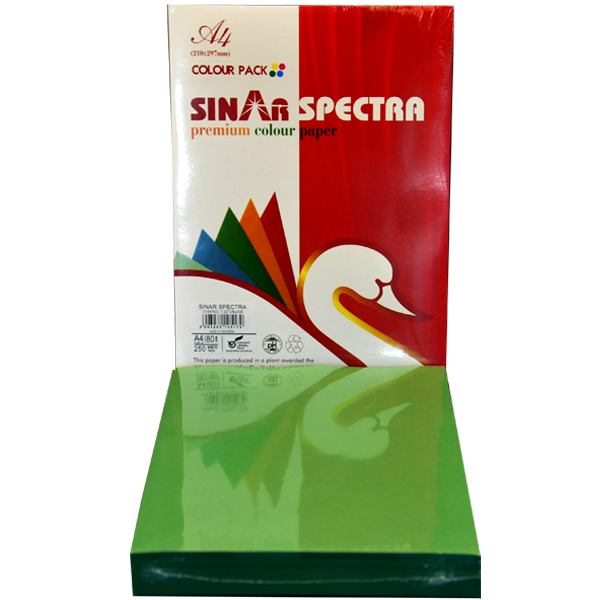 Sınar Renkli Kağıt 250 Lİ A4 80 GR Pastel Yeşil (Asparagus) 41A