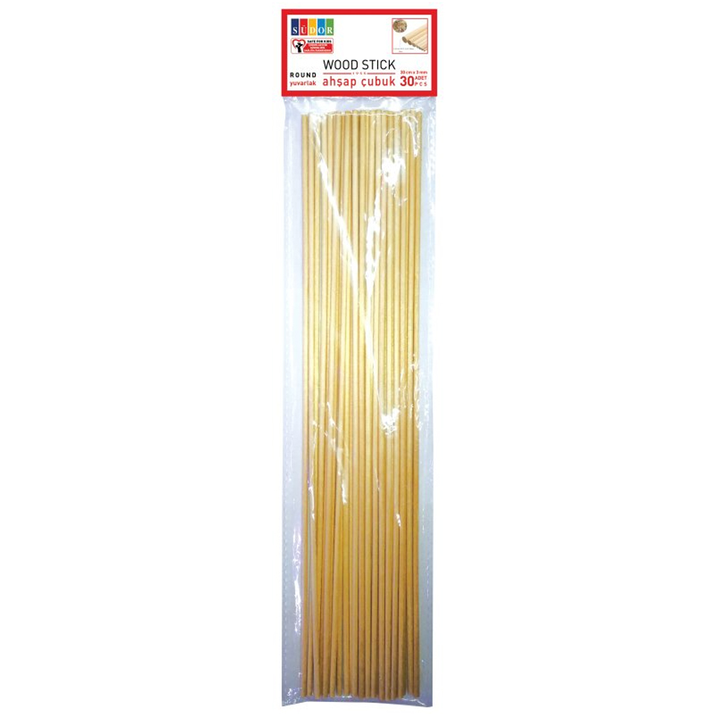 Südor Ahşap Çubuk 30 Cmx3 Mm 30 Lu BS134