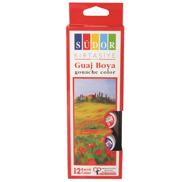 Südor Guaj Boya Şişe 12 Renk 15 ML SD525