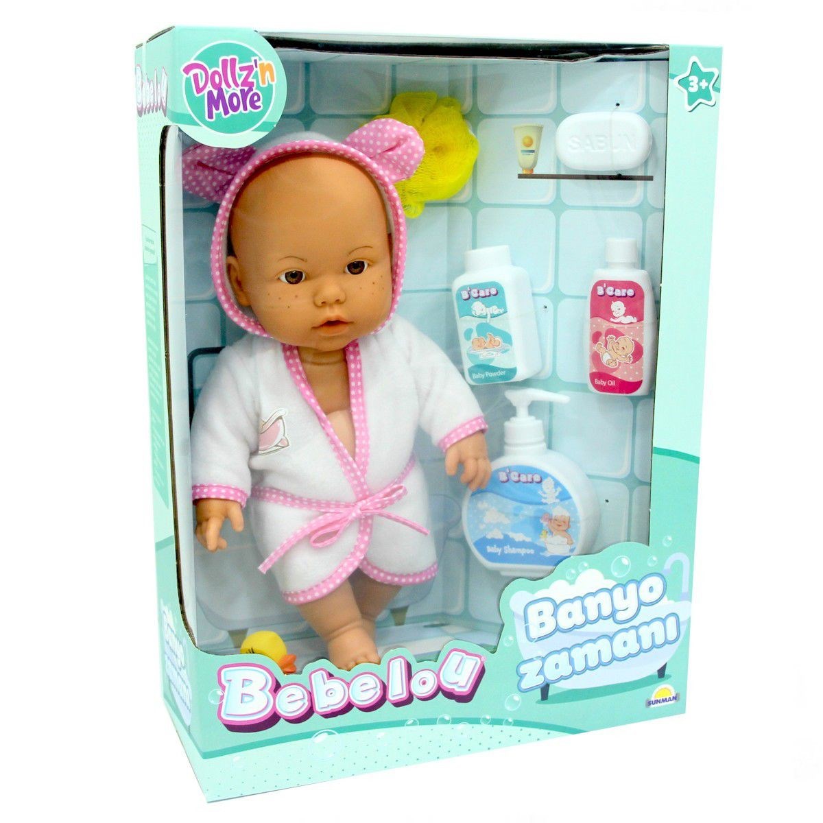 Sunman Oyuncak Bebelou Banyo Zamanı Aksesuar 35 Cm S01030031