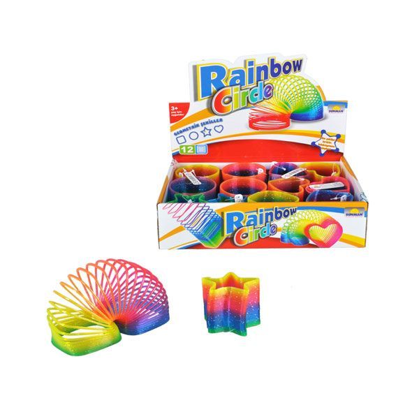 Sunman Oyuncak Rainbow Şeffaf Renkli Şekilli Stres Yayı