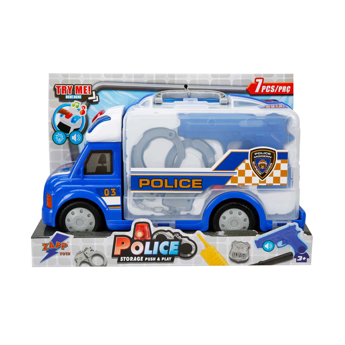 Sunman Oyuncak Sesli Ve Işıklı Oyun Set Polis Aracı Çantalı 7 Parça 661-373