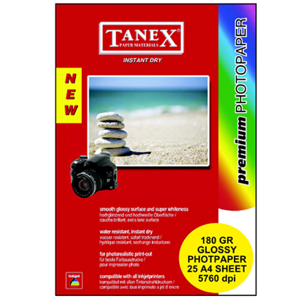 Tanex Fotoğraf Kağıdı 25 Lİ YP A4 180 GR