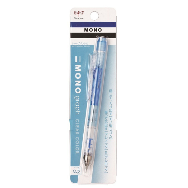 Tombow Versatil Kalem Mono Graph 0.5 MM Şeffaf Mavi