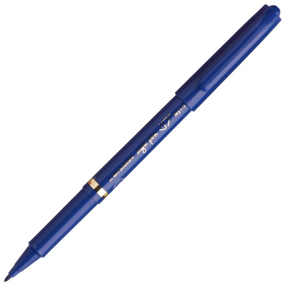 Uni-Ball Mitsubishi Sign Pen 1.0 Akrilik Uçlu İmza Kalemi Mavi MYT-7