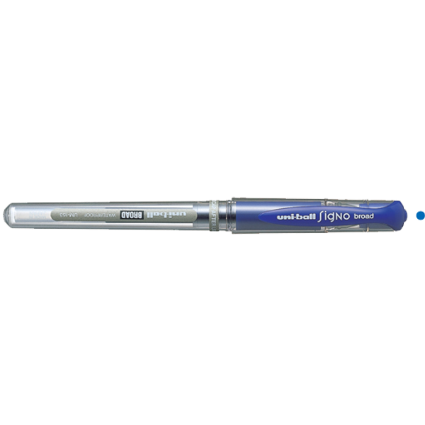 Uni-Ball Roller Kalem Signo Broad Jel Bilye Uç İmza Kalemi 1.0 Mm Mavi UM-153