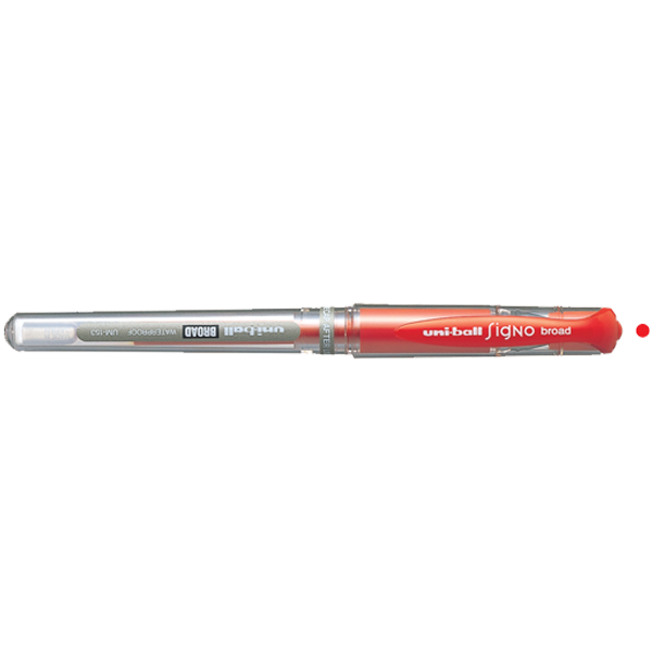 Uni-Ball Roller Kalem Signo Broad Jel Bilye Uç İmza Kalemi 1.0 MM Kırmızı UM-153