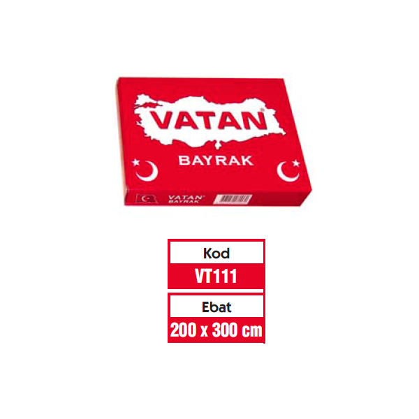 Vatan Türk Bayrağı 200x300 VT111