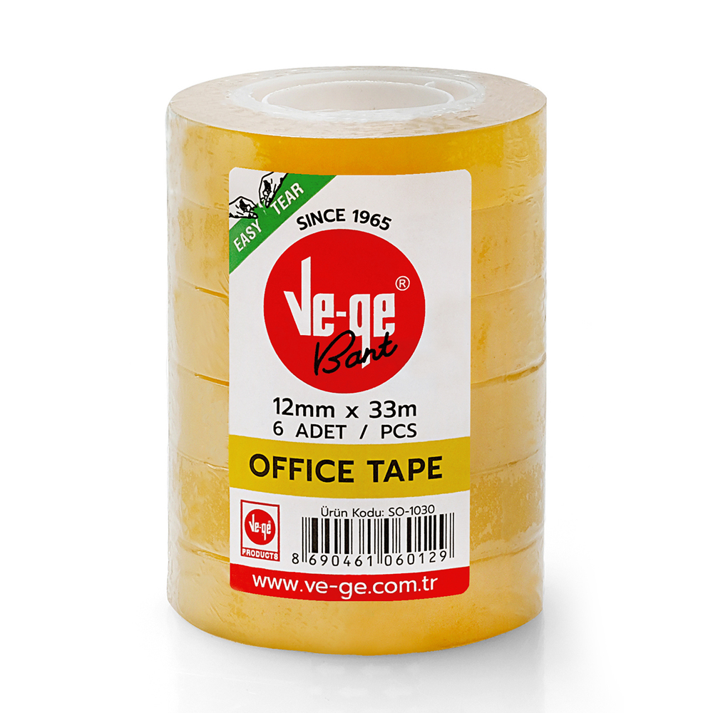 Vege Selefon Bant Offıce Tape 12x33 ( 6 Lı Paket)