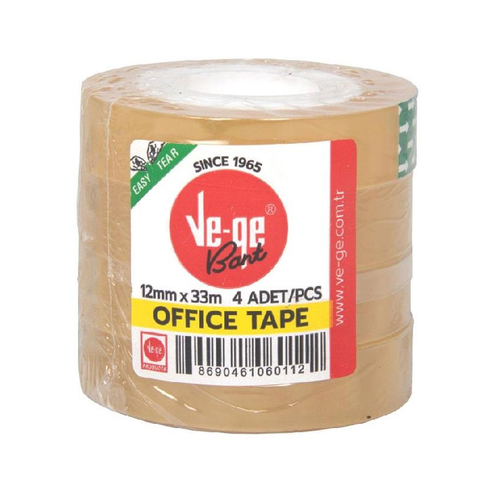 Vege Selefon Bant Offıce Tape 12x33 ( 4 Lü Paket)